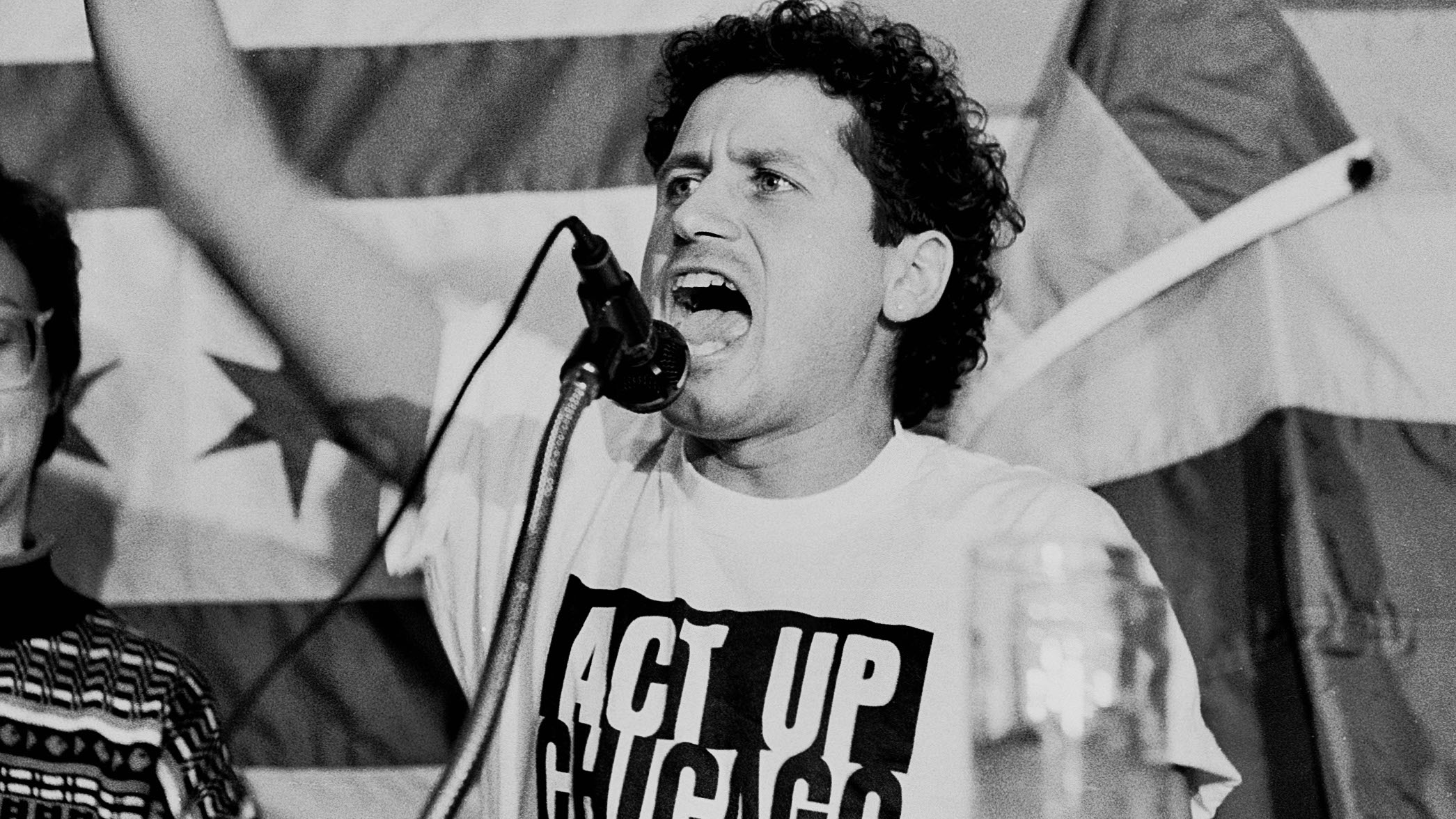 Chicago AIDS activist Danny Sotomayor speaks at a rally. Credit: Lisa Howe-Ebright, photographer.